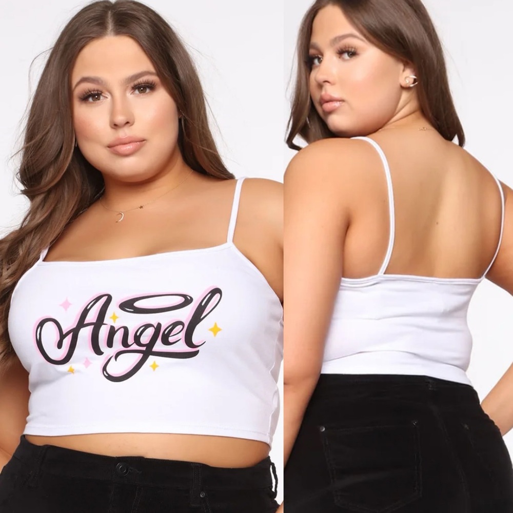 Angel Baby Crop Tank-NWT 2X